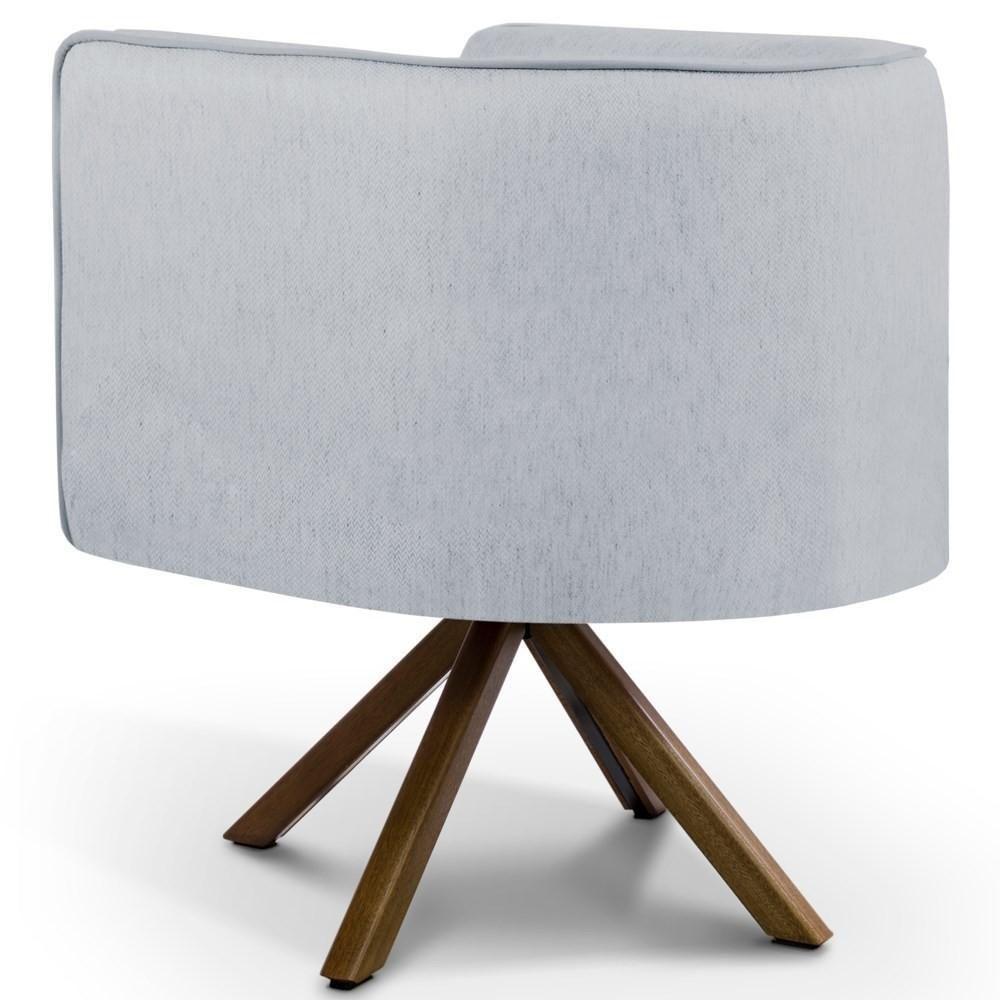 Kit 2 Poltronas Base Madeira Betina C-315 Linho Cinza - 3