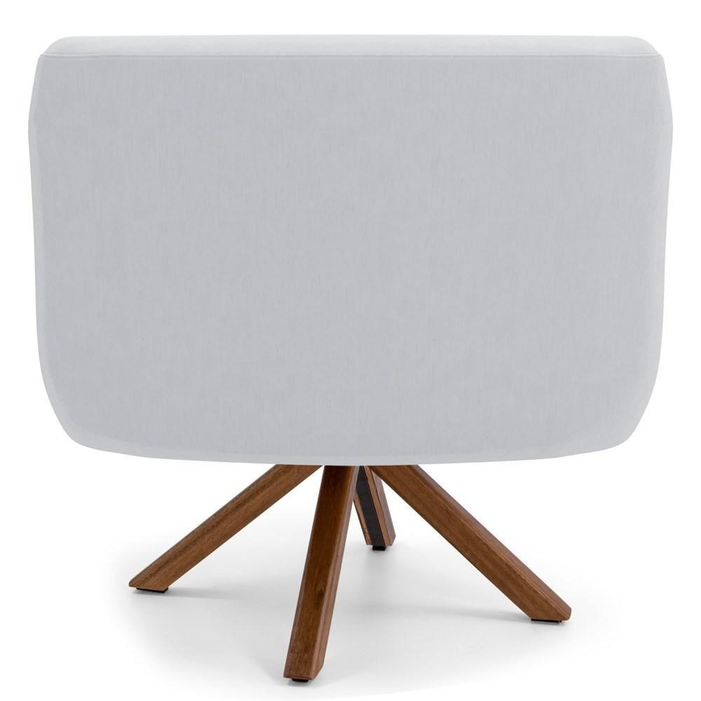 Kit 2 Poltronas Base Madeira Jade C-12ano Branco - 4