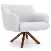 Kit 2 Poltronas Base Madeira Jade C-12ano Branco - 2