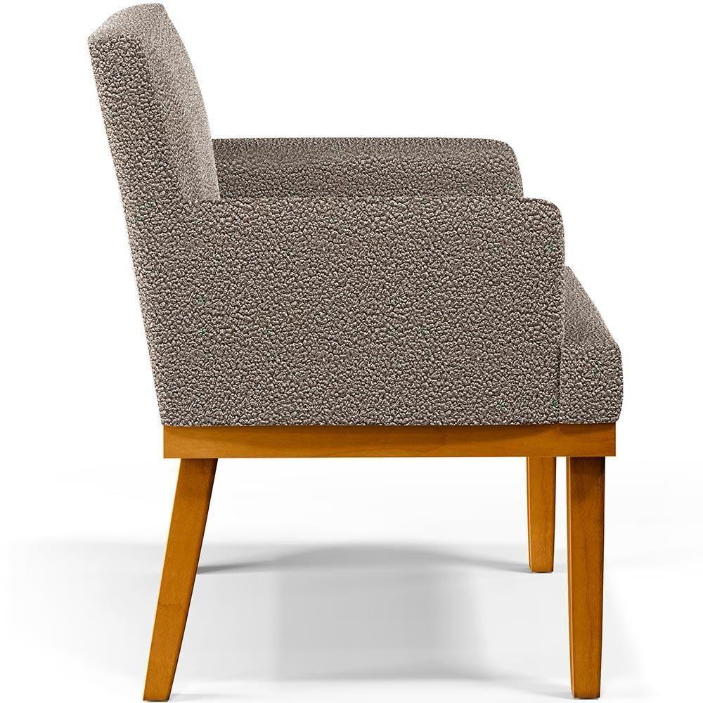 Kit 2 Poltronas Base Mel Beatriz W01 Bouclê Bege - 5