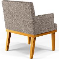 Kit 2 Poltronas Base Mel Beatriz W01 Bouclê Bege - 3