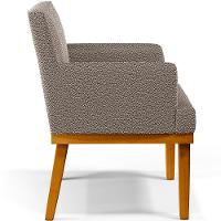 Kit 2 Poltronas Base Mel Beatriz W01 Bouclê Bege - 5