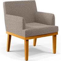 Kit 2 Poltronas Base Mel Beatriz W01 Bouclê Bege - 9