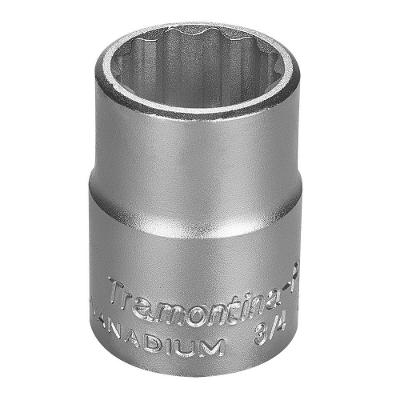 Soquete Estriado Em Aço Cromo Vanadio 24 Mm - Encaixe 3/4"