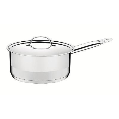Panela Tramontina Professional Em Aço Inox Fundo Triplo Com Tampa Plana Detalhe Satinado 24 Cm 4,7 L