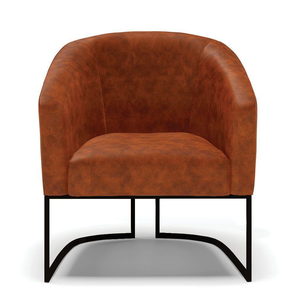 Kit 2 Poltronas Stella Corano Base Industrial Preto - D'Rossi Cor Nozes - 8