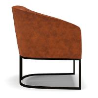 Kit 2 Poltronas Stella Corano Nozes Base Industrial Preto - D'Rossi - 6