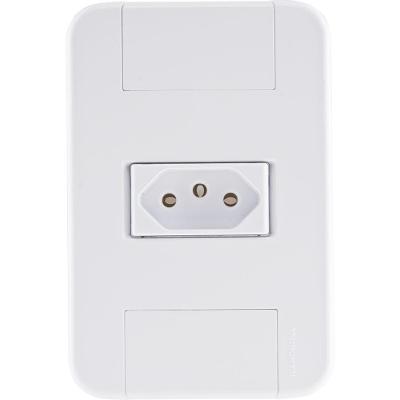 Conjunto 4x2 Com 1 Tomada 2p+t 20 A 250 V Tramontina Tablet Branco