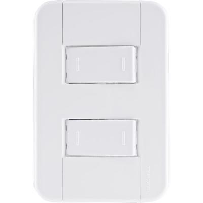 Conjunto 4x2 Com 2 Interruptores Paralelos 10 A 250 V Tramontina Tablet Branco