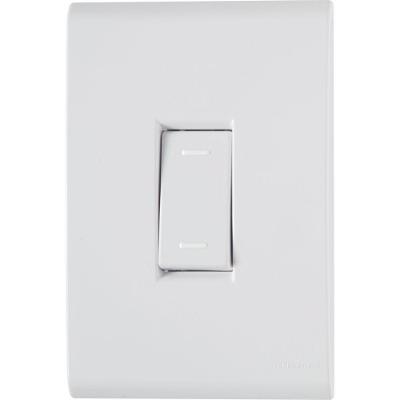 Conjunto 4x2 Com 1 Interruptor Paralelo Tramontina Liz 10 A 250 V Branco
