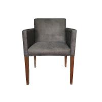 Kit 2 Poltronas Nina Para Escritório Sala De Recepção Tecido Suede - Cinza - Cor: Cinza - 3