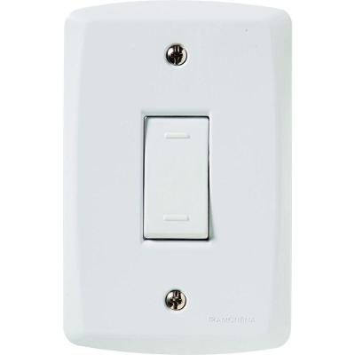 Conjunto 4x2 Com 1 Interruptor Paralelo 10 A 250 V Tramontina Lux2 Branco