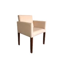 Kit 2 Poltronas Nina Para Escritório Sala De Recepção Tecido Suede - Creme - Cor: Bege - 3