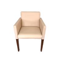 Kit 2 Poltronas Nina Para Escritório Sala De Recepção Tecido Suede - Creme - Cor: Bege