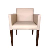 Kit 2 Poltronas Nina Para Escritório Sala De Recepção Tecido Suede - Creme - Cor: Bege - 5