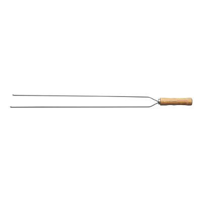 Espeto Duplo Para Churrasco Tramontina Com Lamina Em Aço Inox E Cabo De Madeira 95 Cm