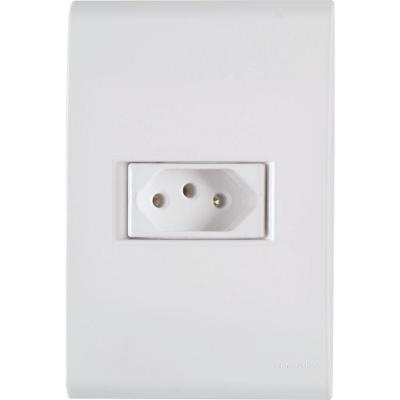 Conjunto 4x2 Com 1 Tomada 2p+t Tramontina Liz 20 A 250 V Branco