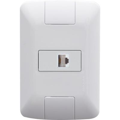 Conjunto 4x2 Com 1 Tomada Telefone Rj11 Tramontina Aria Branco