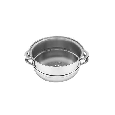 Cozi-vapore Tramontina Solar Em Aço Inox Com Alças 20 Cm 3,2 L