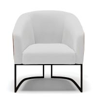 Kit 2 Poltronas Stella Corano Nozes Com Linho Cinza A05 Base Industrial Preto - D'Rossi - 6