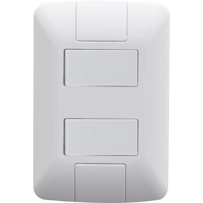 Conjunto 4x2 Com 1 Interruptor Simples 6 A 250 V E 1 Interruptor Paralelo 6 A 250 V Tramontina Aria Branco