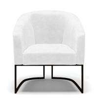 Kit 2 Poltronas Stella Corano Base Industrial Preto - D'Rossi Cor Branco - 7