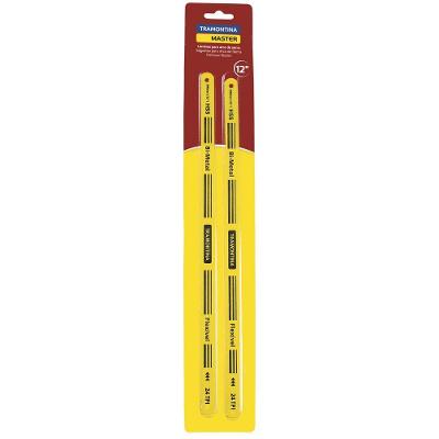 Conjunto De Laminas Para Arco De Serra Tramontina 12" Com 24 Dentes Por Polegada Em Aço 2 Peças