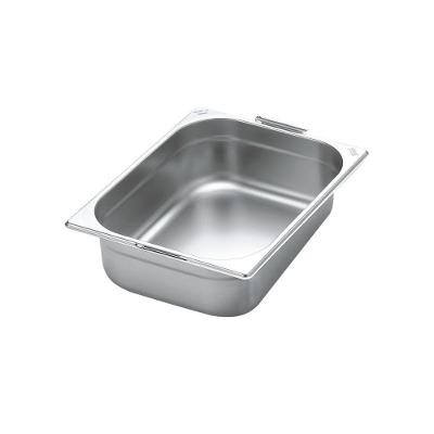 Cuba Tramontina 1/2 Em Aço Inox Com Alças Moveis Profundidade 100 Mm - Aço 304