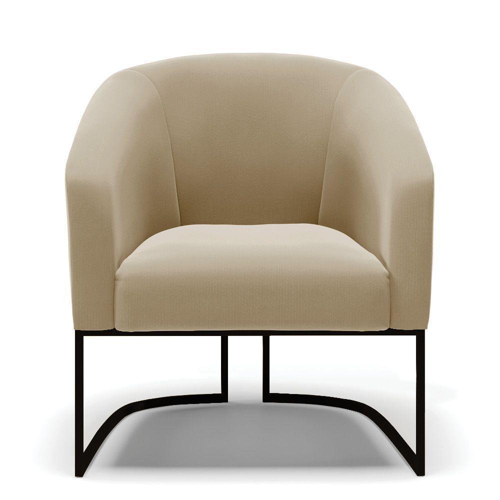 Kit 2 Poltronas Stella Suede Base Industrial Preto - D'Rossi Cor Marrom Rato - 7