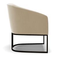 Kit 2 Poltronas Stella Suede Base Industrial Preto - D'Rossi Cor Marrom Rato - 6