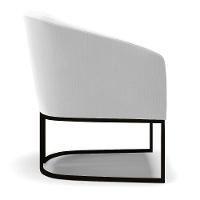 Kit 2 Poltronas Stella Suede Base Industrial Preto - D'Rossi Cor Cinza - 6