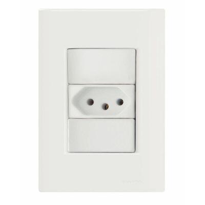 Conjunto 4x2 Com 1 Tomada 2p+t 10 A 250 V Tramontina Giz Branco