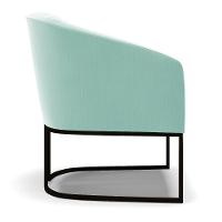 Kit 2 Poltronas Stella Suede Base Industrial Preto - D'Rossi Cor Azul Turquesa - 6