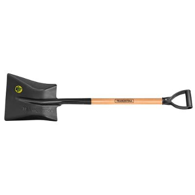 Pa Quadrada Tramontina 465-30 Em Aço Com Cabo De Madeira 71 Cm Empunhadura Plastica Curva Ergonomica