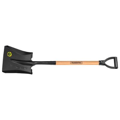 Pa Quadrada Tramontina 472-20 Em Aço Com Cabo De Madeira 71 Cm Empunhadura Plastica Reta Ergonomica