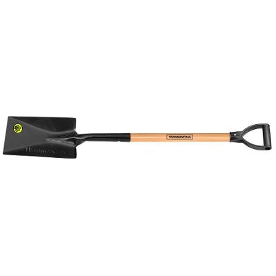 Vanga Quadrada Tramontina 424-00 Em Aço Com Cabo De Madeira 71 Cm Plastica Reta Ergonomica