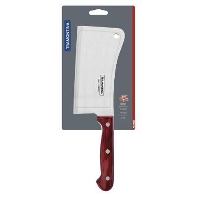 Cutelo Tramontina Polywood Com Lamina Em Aço Inox E Cabo De Madeira Vermelho 6"