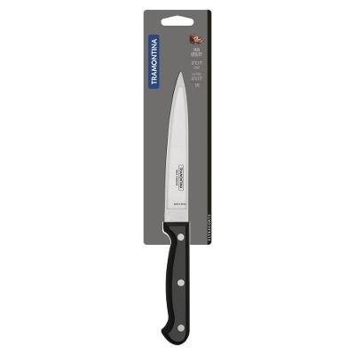 Faca Utility Tramontina Ultracorte Com Lamina Em Aço Inox E Cabo De Polipropileno Preto 6"