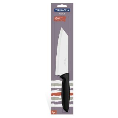 Faca Para Fatiar E Picar Tramontina Plenus Com Lamina Em Aço Inox E Cabo De Polipropileno Preto 6"