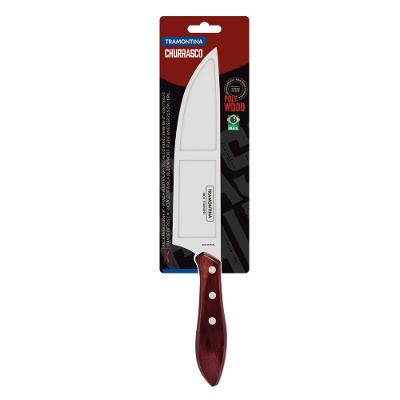 Faca Tramontina Para Carne 8" Em Aço Inox E Cabo Vermelho Polywood