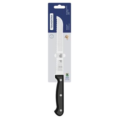 Faca Para Pão Tramontina Ultracorte Com Lamina Em Aço Inox E Cabo De Polipropileno Preto 7"