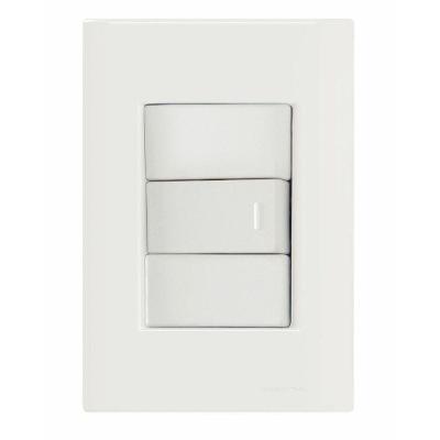 Conjunto 4x2 Com 1 Interruptor Simples 10 A 250 V Tramontina Giz Branco