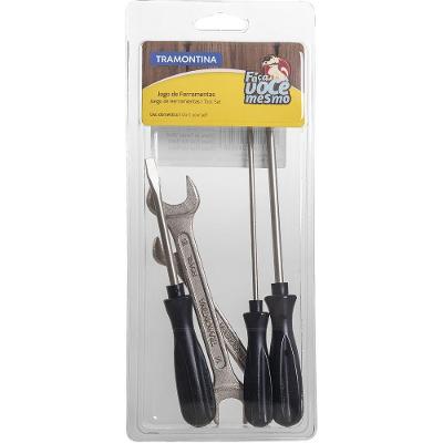 Kit De Ferramentas Tramontina Com Chaves De Fenda E Chaves Fixas Para Uso Domestico 5 Peças