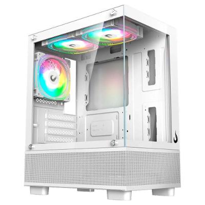 Gabinete Gamer Crystal Glass 02 Mid Tower M-ATX ITX Vidro Temperado Branco Rise Mode RM-CA-CY-02-FW