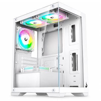 Gabinete Gamer Crystal Glass 01 Mid Tower M-ATX ITX Vidro Temperado Branco Rise Mode