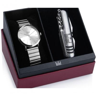 Relógio Masculino Traveller Clássico Aço Inox Prata Dumont DU2035MOY-K4K