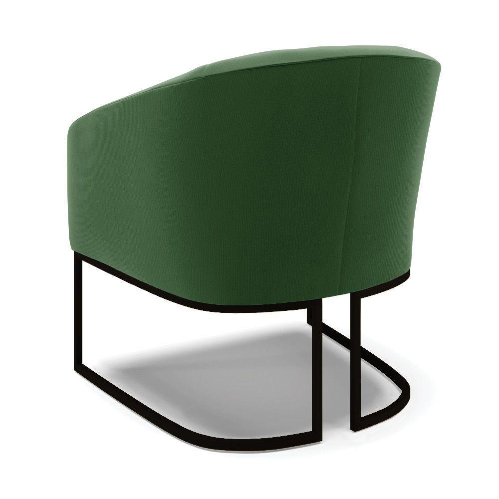 Kit 2 Poltronas Stella Suede Verde Base Industrial Preto - D'Rossi - 5