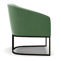 Kit 2 Poltronas Stella Suede Verde Base Industrial Preto - D'Rossi - 6