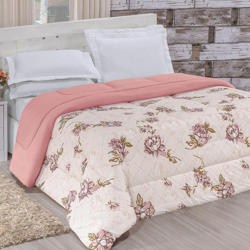 Edredom King Quality 1 Peça Rosê - 1