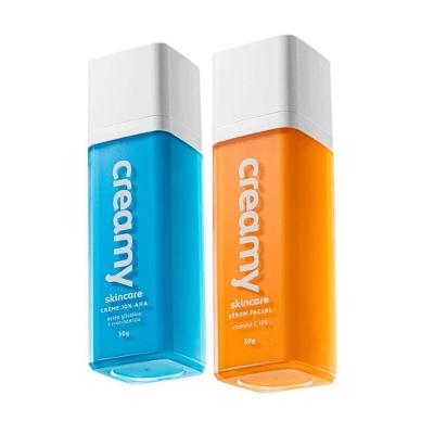 Kit Creamy Vitamina C Glicólico com Sérum e Creme 30ML Multicolorido